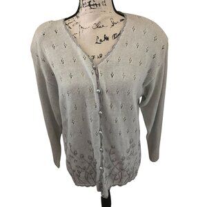 Vintage Shenanigans Floral Embroidered Cardigan - Size M